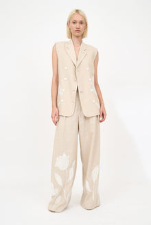 Dylan Pant - Khaki Embroidery