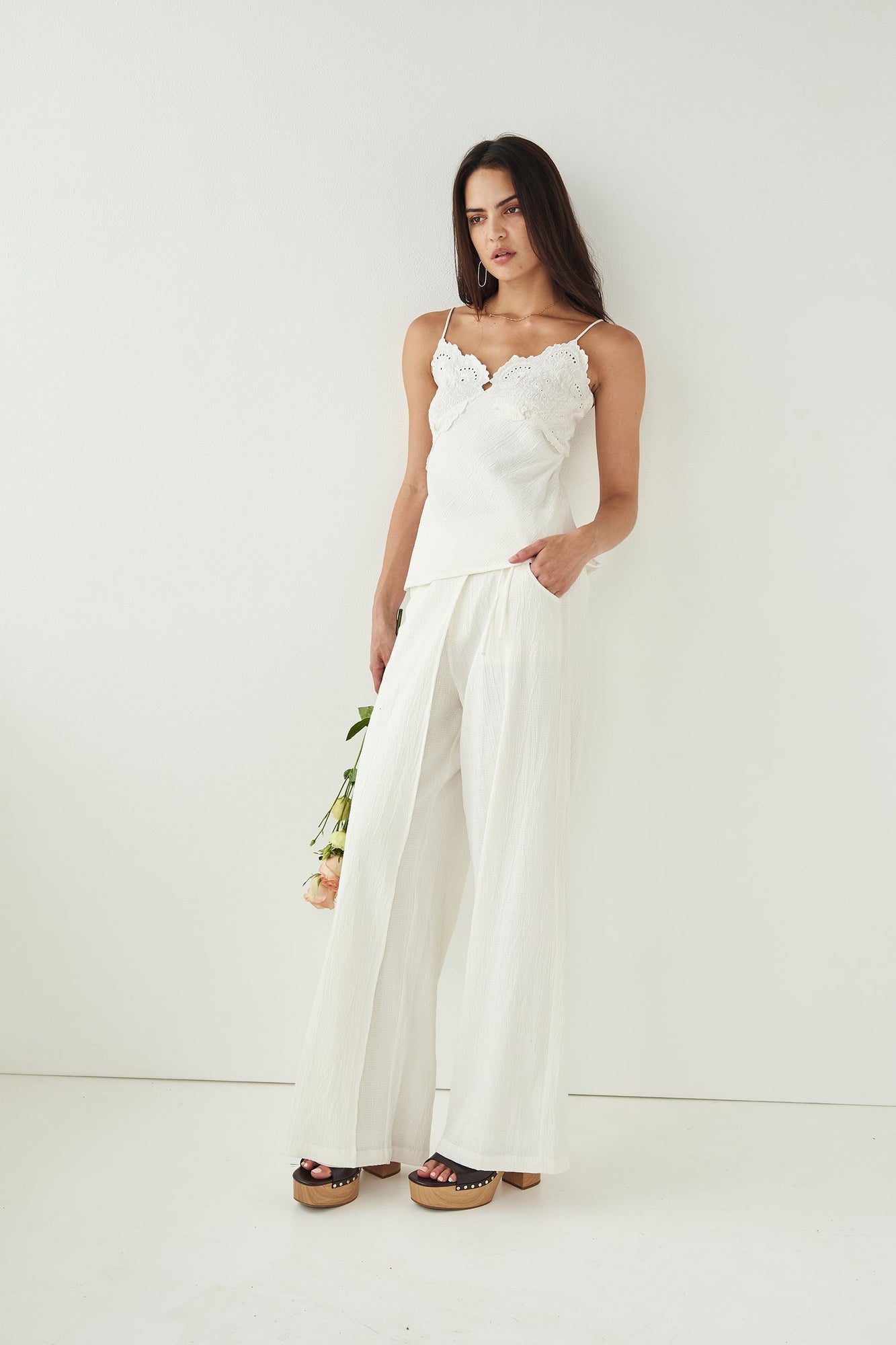 Daphne Wrap Pants - Core White
