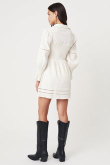 Victoria Mini Shirt Dress - Core White