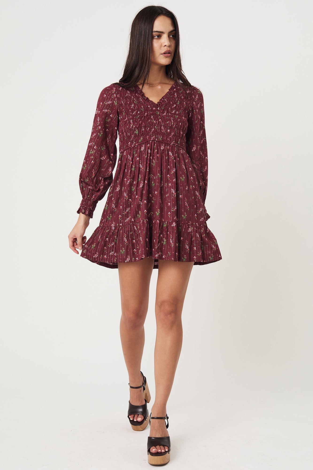 Kaede Mini Dress - Dark Prairie S