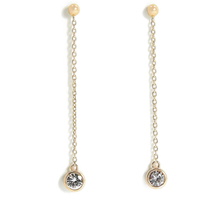 Dipper Earrings White Sapphires | Yellow