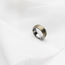 Double Gold Stripe Ring | Yellow x Silver
