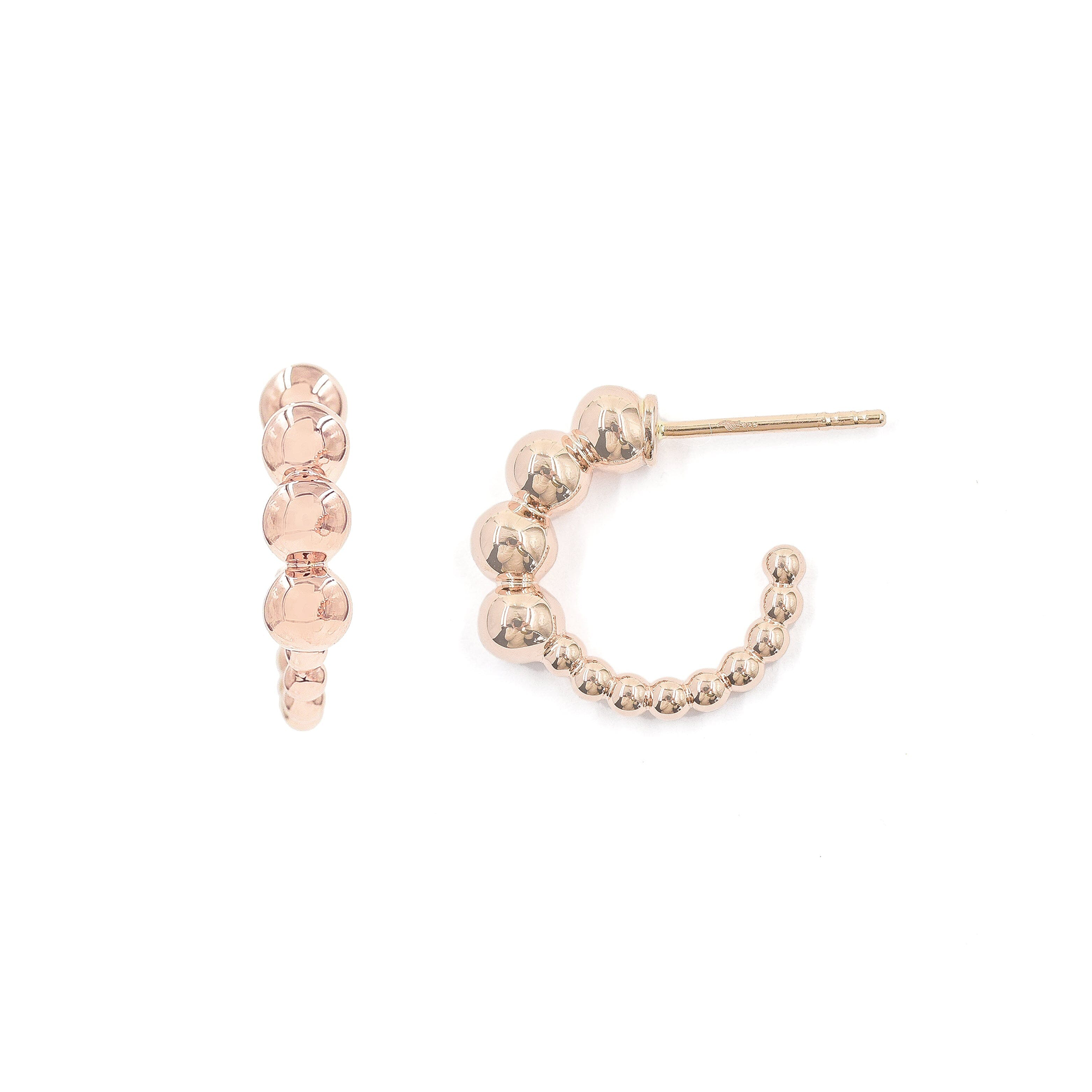Emani Hoop Earrings (small) | Rose