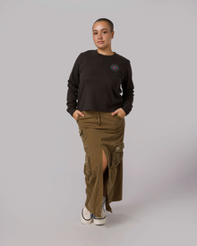 Escape to Nature Boxy Long Sleeve Tee | Vintage Black