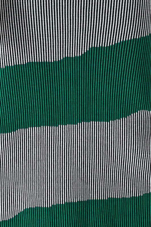Sienna Knit Top - Forest Green White