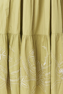 Verity Maxi Dress - Gardenia - Bay Leaf