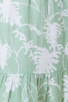 Mae Midi Dress - Green Garden S