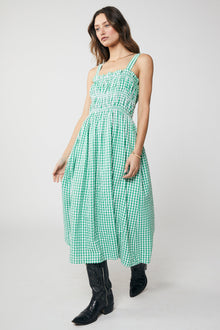 Dolly Maxi Dress - Green Gingham