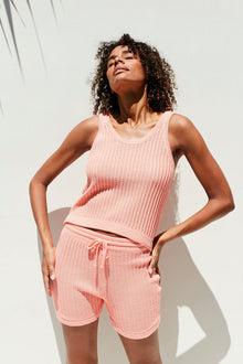 EVY KNIT SHORT - PEACH
