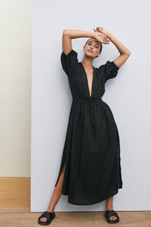 Opal Split Dress - Black