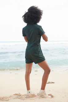 Elsie Romper - Emerald Green