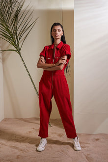 Ukiyo Worksuit - Poppy Red