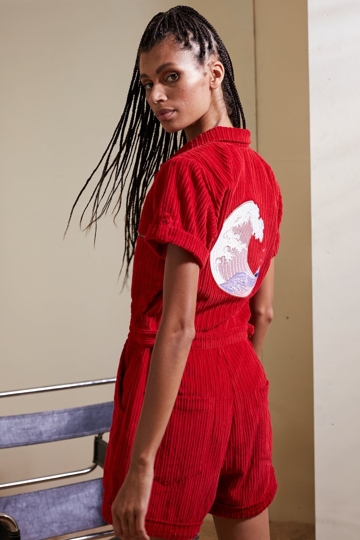 Ukiyo Romper - Poppy Red