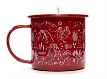 Iconic National Parks Enamel Mug Candle | Red