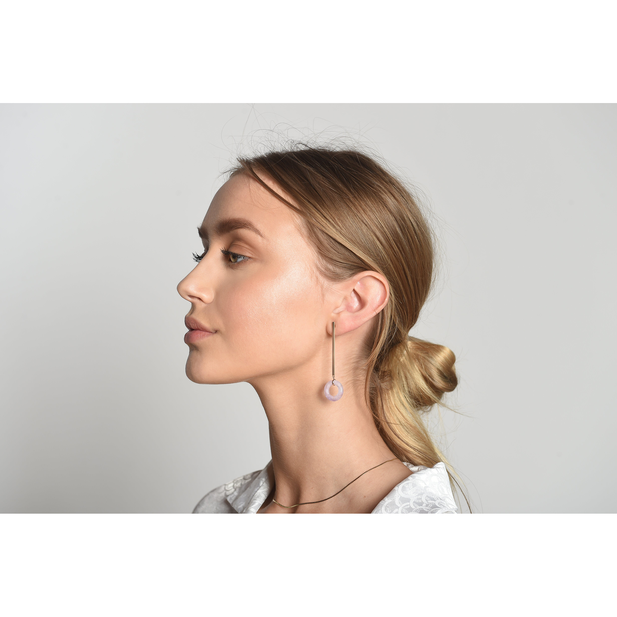 Jelly Munchkin Gold Movement Bar Earrings | Purple