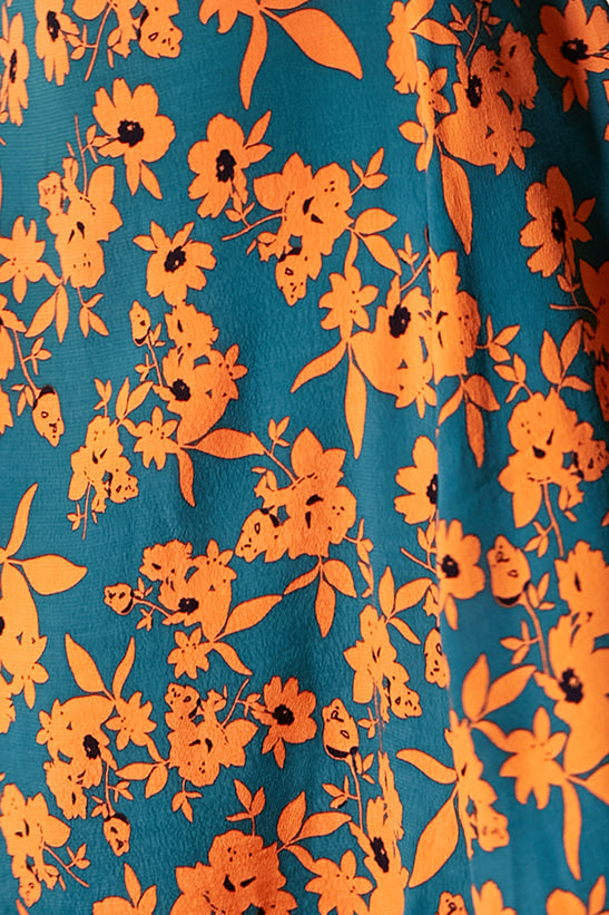Alison Mini Dress - La Vie Floral Teal