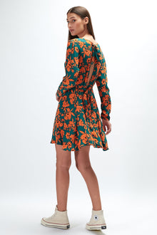 Alison Mini Dress - La Vie Floral Teal