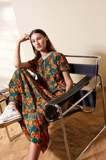 Mila Maxi Dress - La Vie Floral Teal