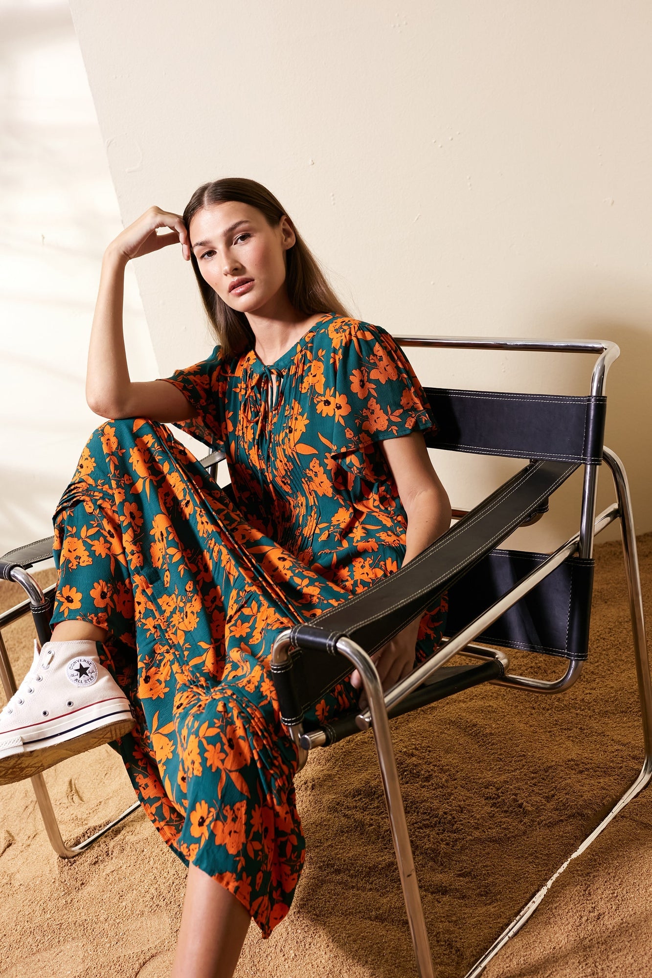 Mila Maxi Dress - La Vie Floral Teal