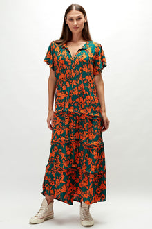Mila Maxi Dress - La Vie Floral Teal