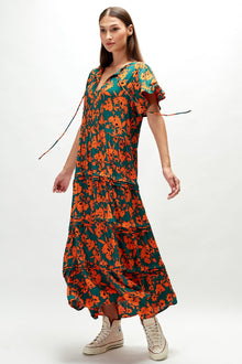 Mila Maxi Dress - La Vie Floral Teal