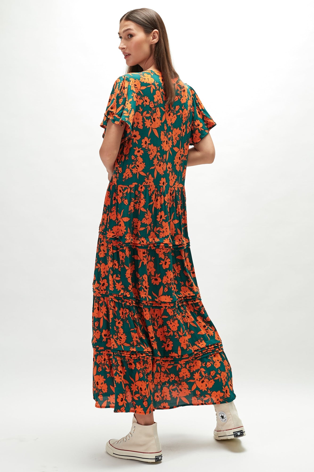 Mila Maxi Dress - La Vie Floral Teal