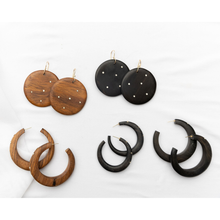 Light Wheel Earrings | Light Brown
