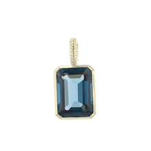 London Topaz Emerald Cut DETACHABLE Jollie Pendant | Blue