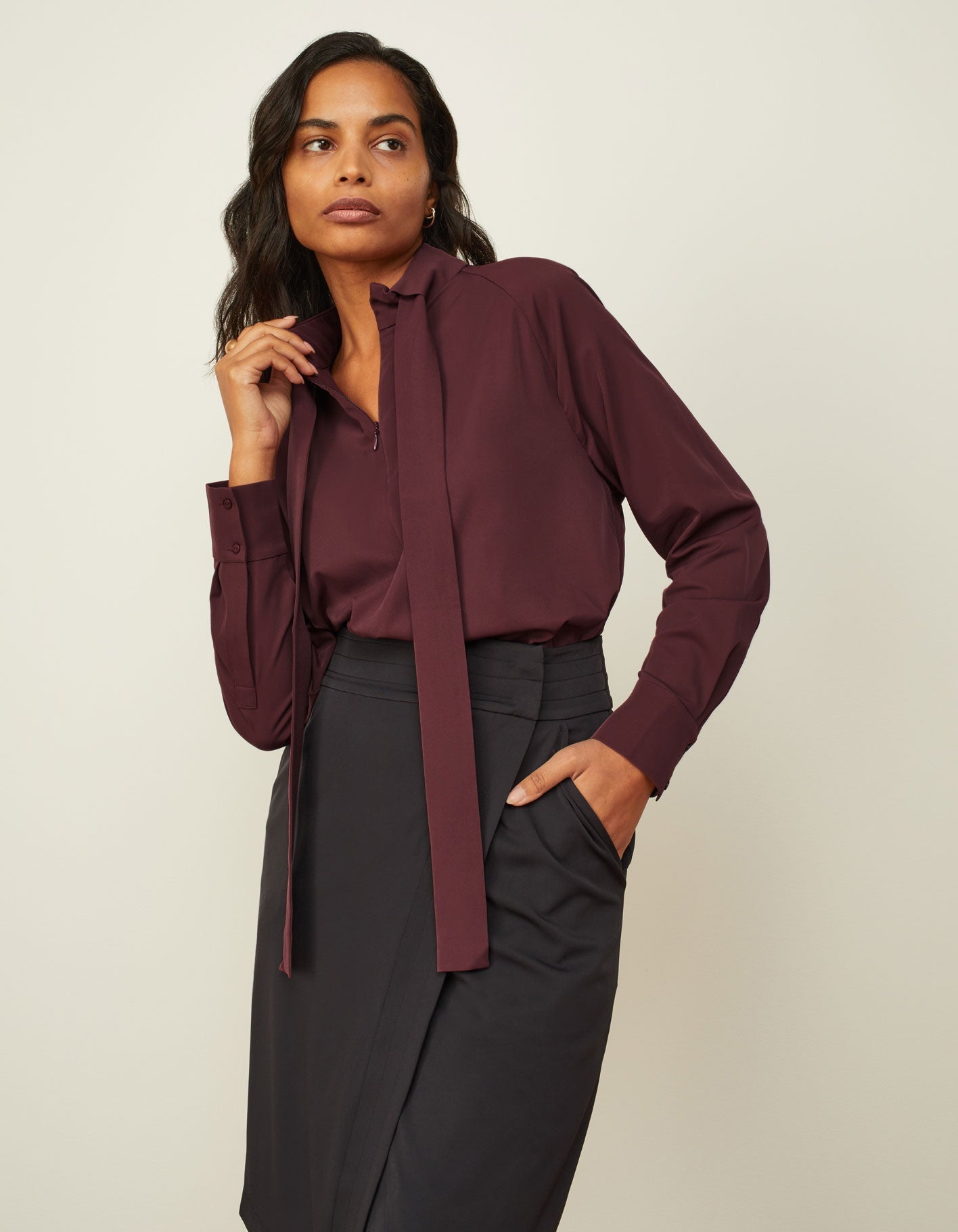 Gallery Blouse | Merlot