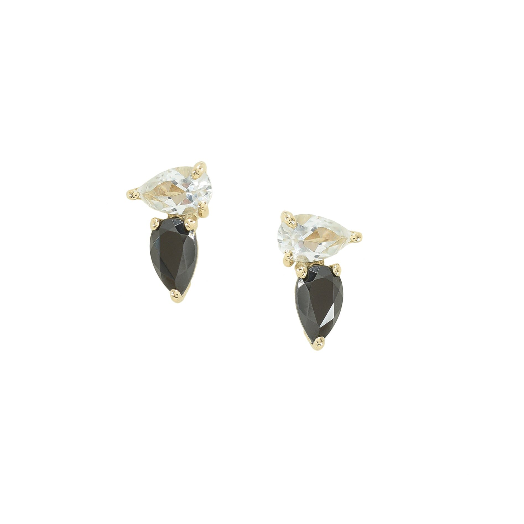 Mini Cookie Studs | White x Black