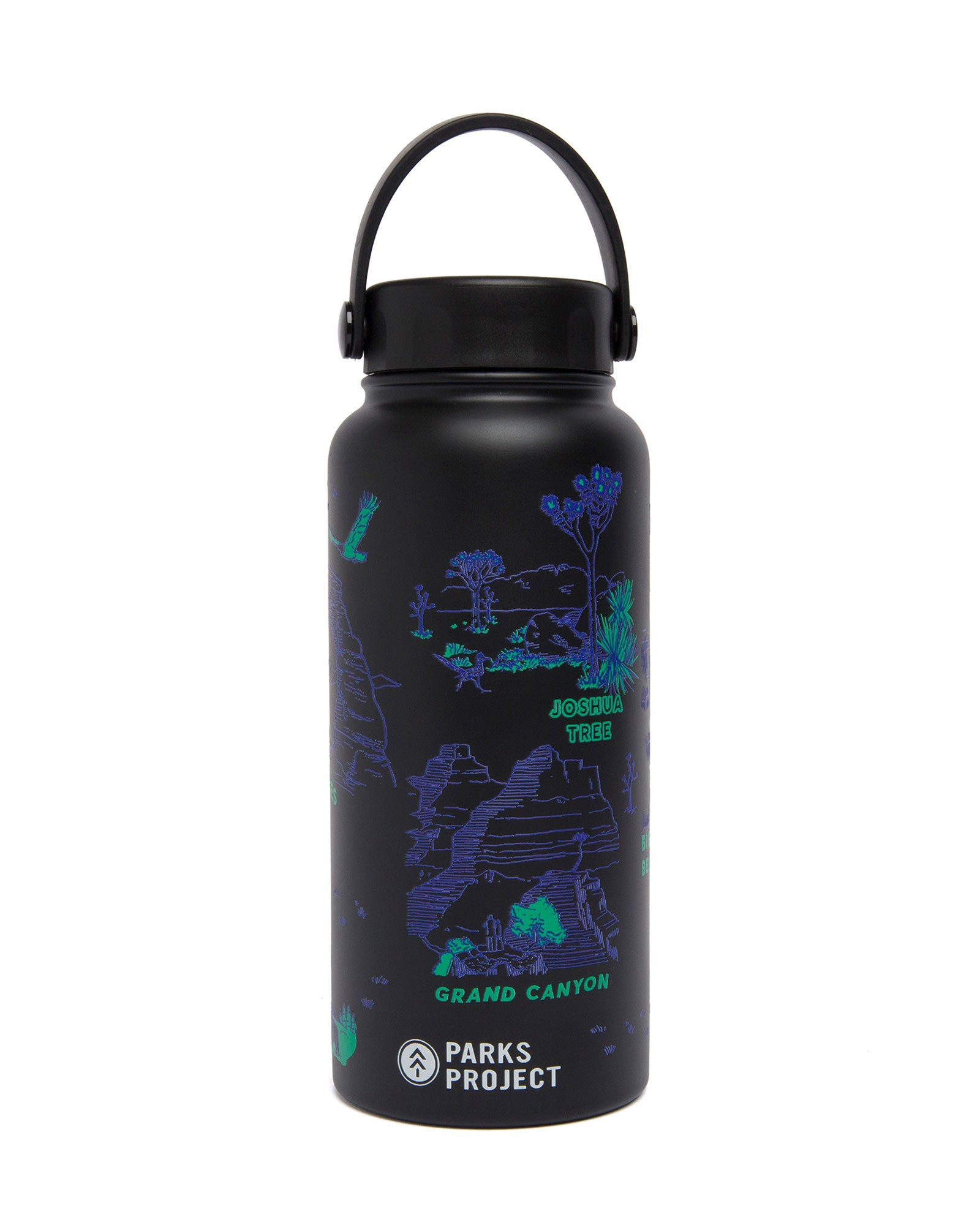 National Park Welcome 32oz. Insulated Water Bottle | Black