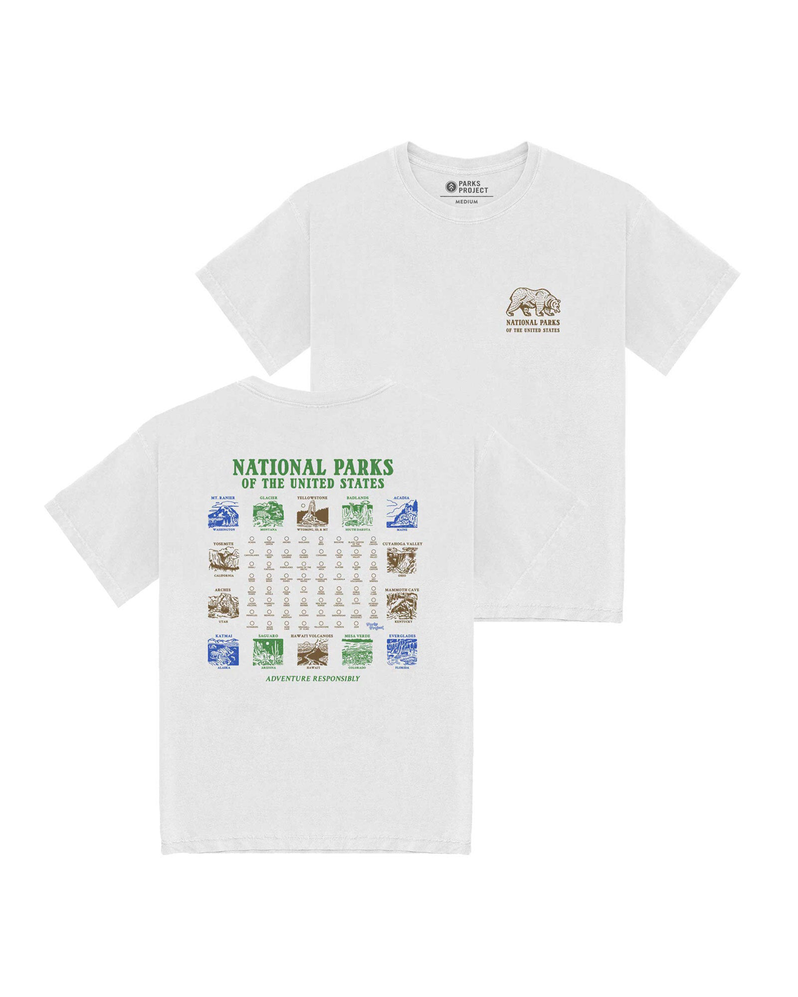 National Parks Pictograms Tee | White