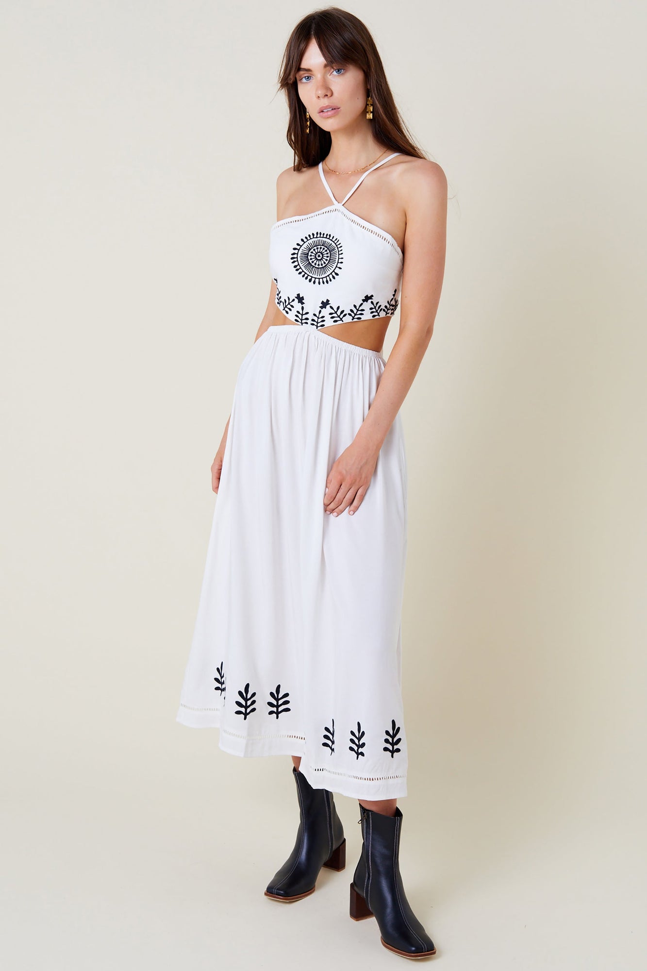 Elera Maxi Scarf Dress - Natural Sphere