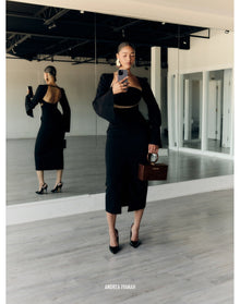 Nita Midi Dress | Black
