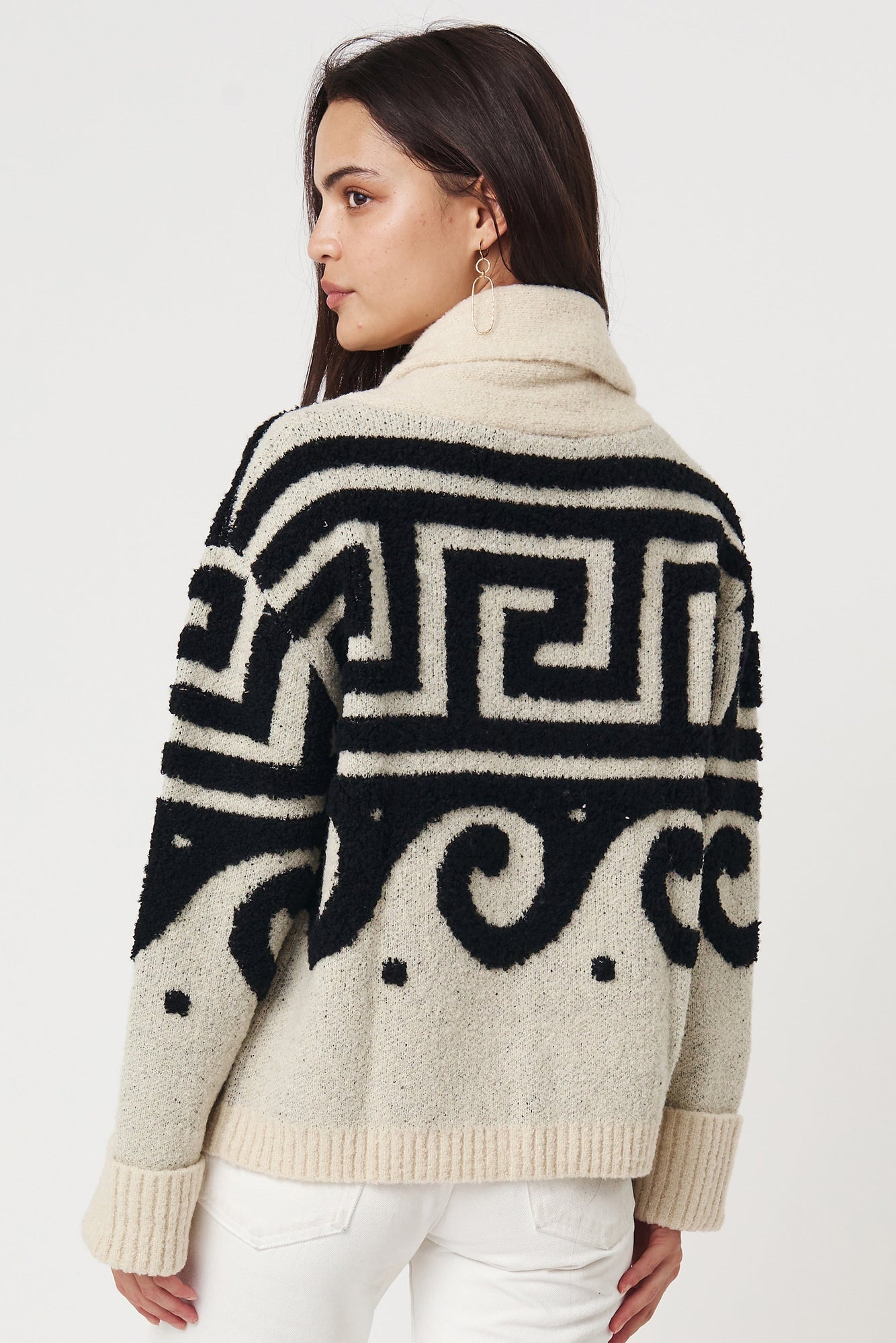 Jiji Lapel Collar Cardigan - Oaxacan Black