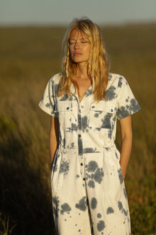 Rosie Shibori Jumpsuit - Indigo Tie Dye