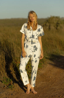 Rosie Shibori Jumpsuit - Indigo Tie Dye