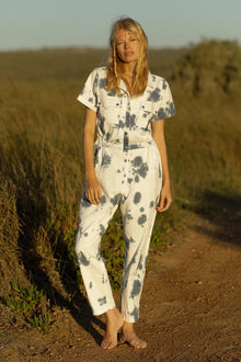 Rosie Shibori Jumpsuit - Indigo Tie Dye