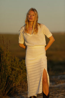 Debby Fitted Skirt - Off-White