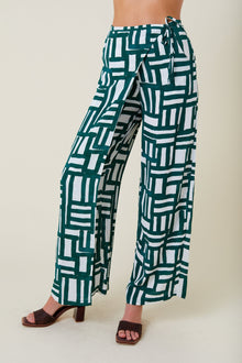 Daphne Wrap Pants - Printed Check S