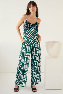 Daphne Wrap Pants - Printed Check S