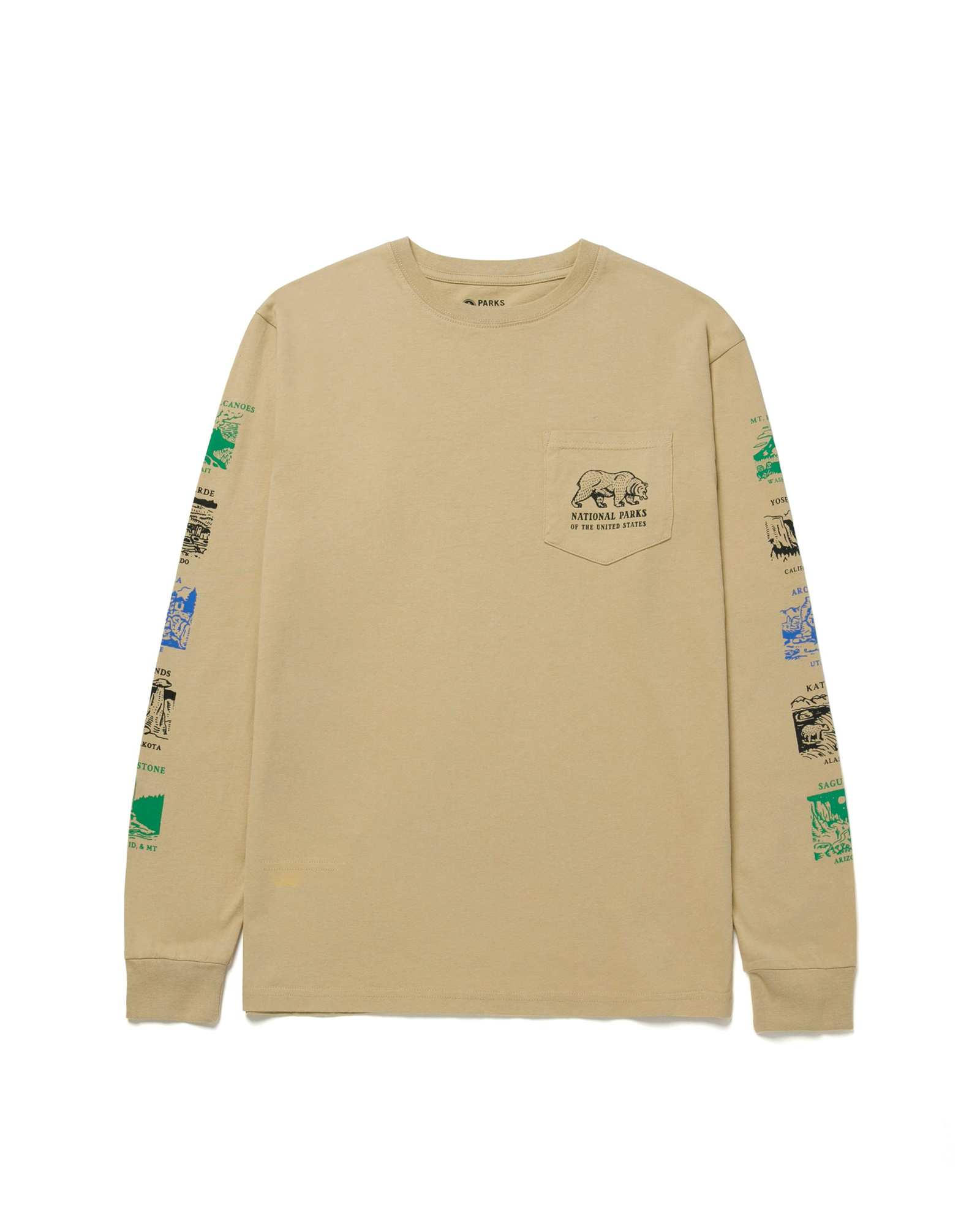 Pictograms National Parks Checklist Long Sleeve Tee | Khaki