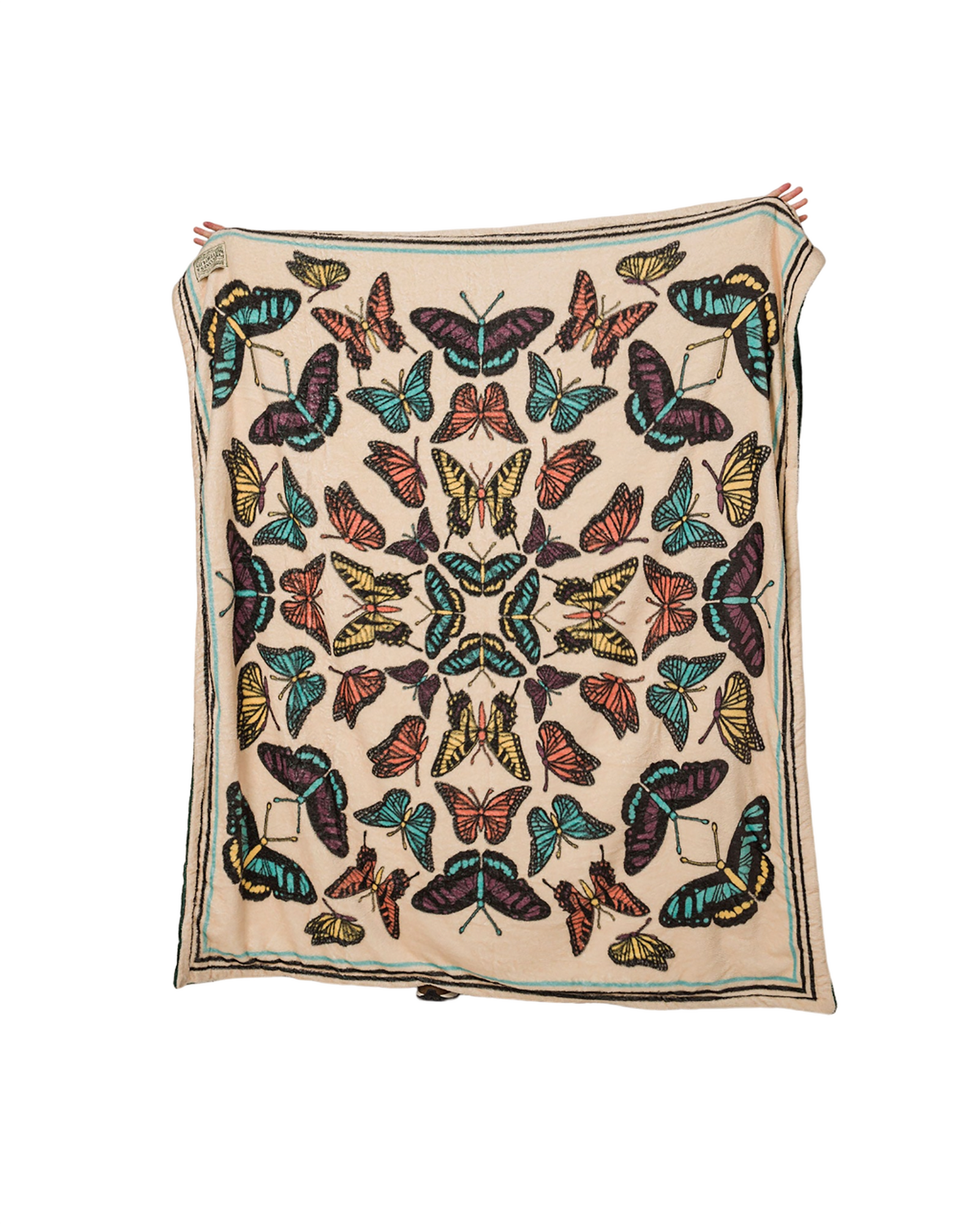 Pinecones & Butterflies Luxe Faux Fur Blanket | Multi Color