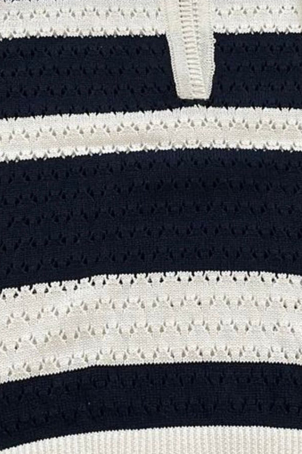 Tennis Time x Rue Stiic Polo Top - Navy White