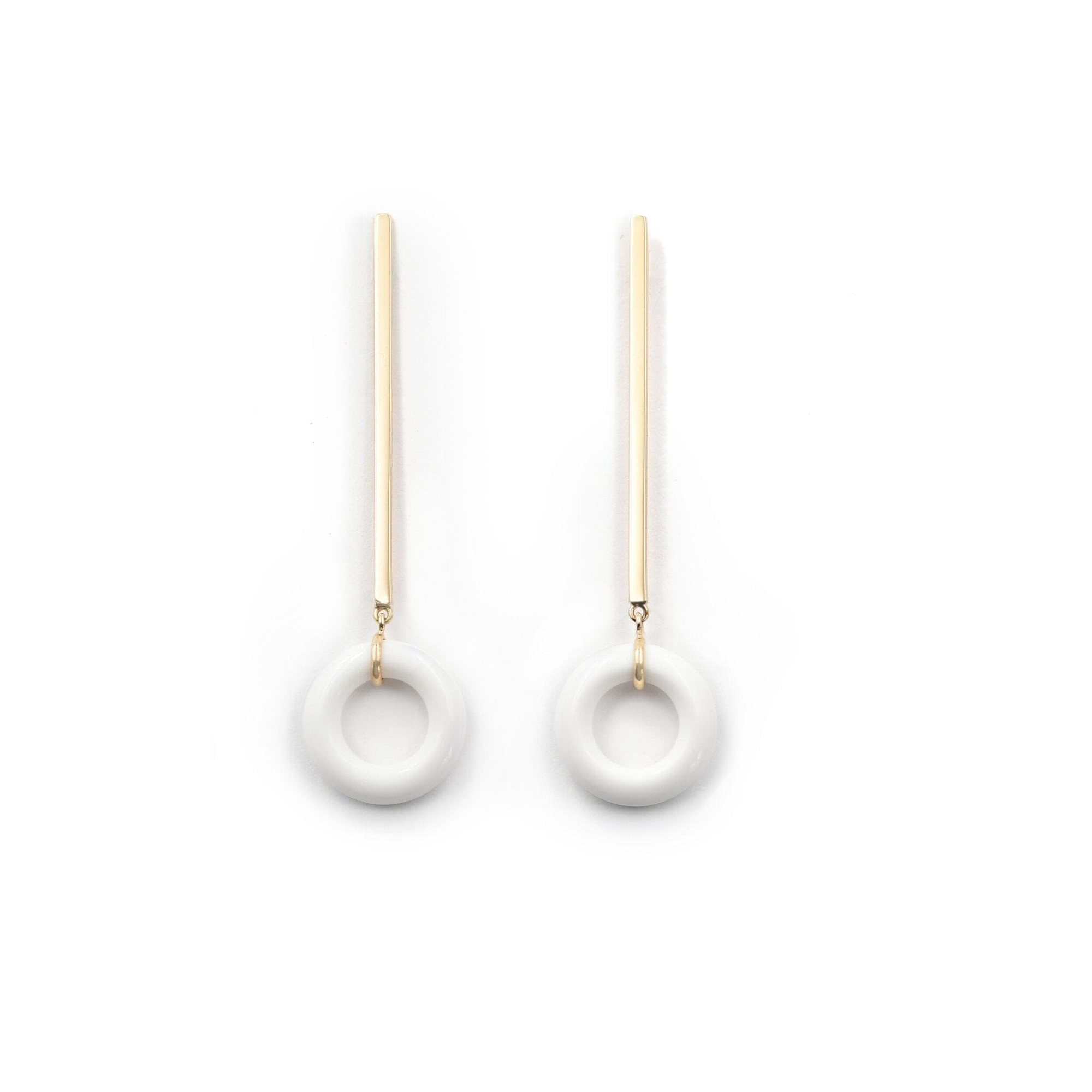Powdered Munchkin Gold Movement Bar Studs | White