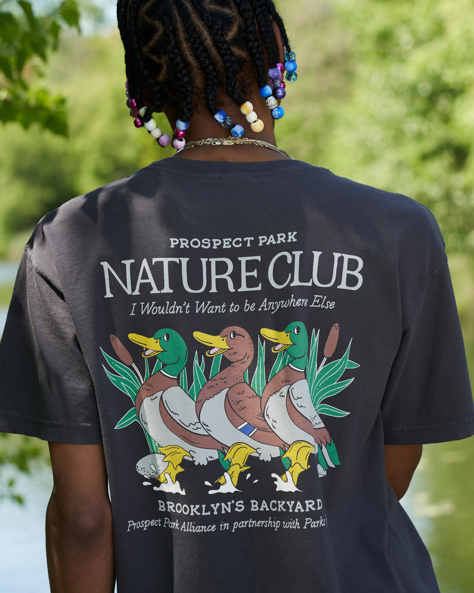 Prospect Park Alliance x Parks Project Nature Club Pocket Tee | Graphite
