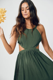 Olga - Cut Out Strap Dress - Douglas Fir