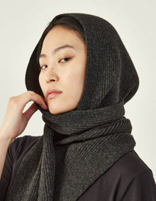 Rain Or Shine Hooded Scarf | Black