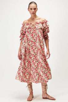 Sophia Split Dress - Rays of Fiona Pink