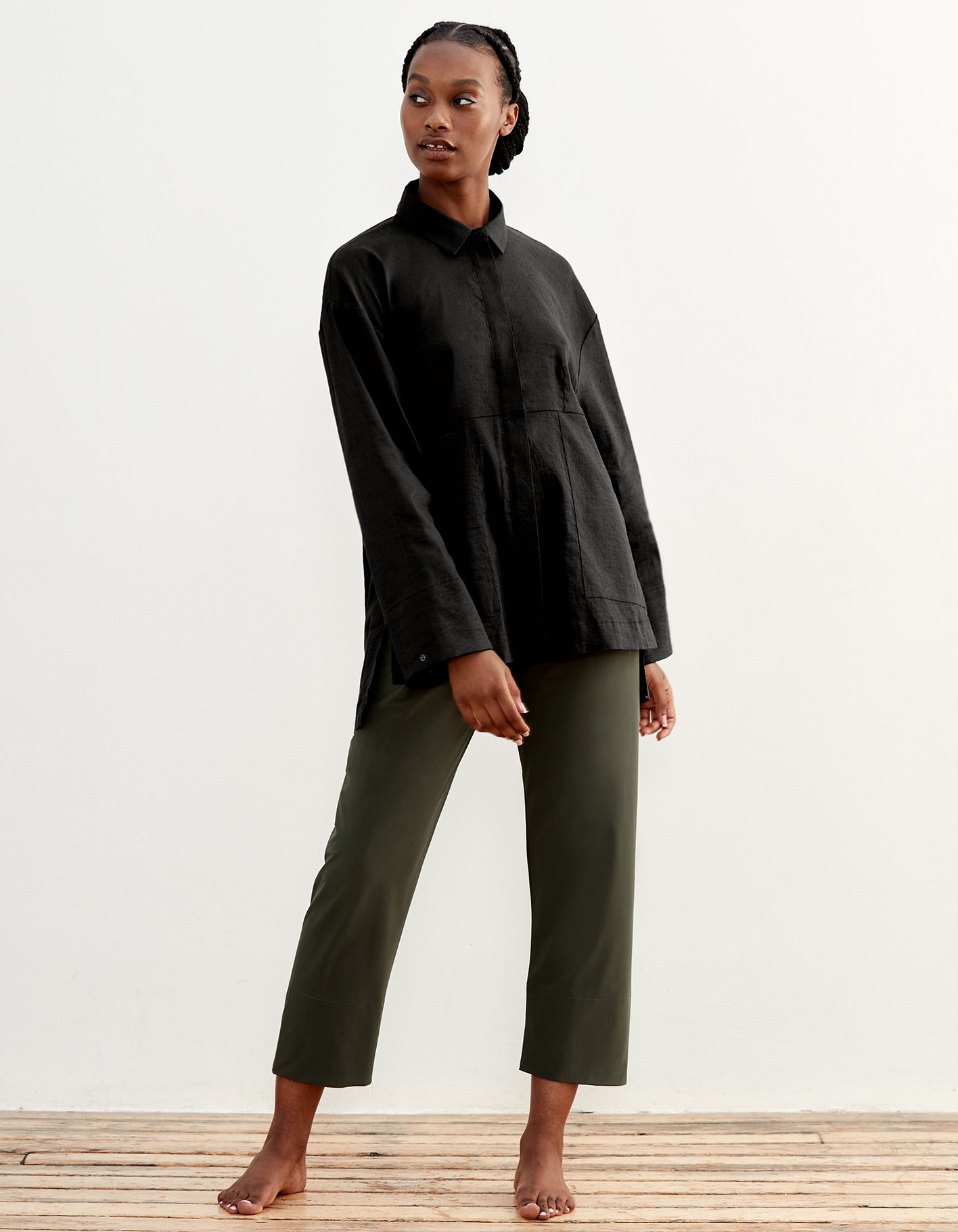 Relax I'm Flax Linen Shirt | Black